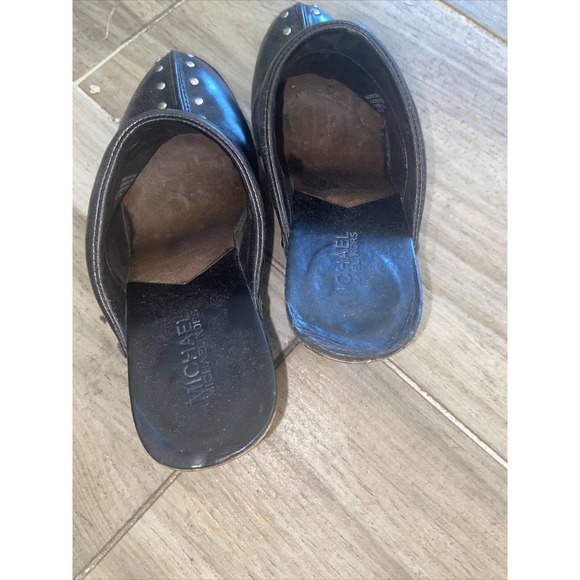 Womens Michael Kors Leather Studed Mules-Size 8 - Picture 6 of 9